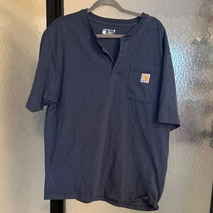 Carhartt Men's Navy Short Sleeve Henley
